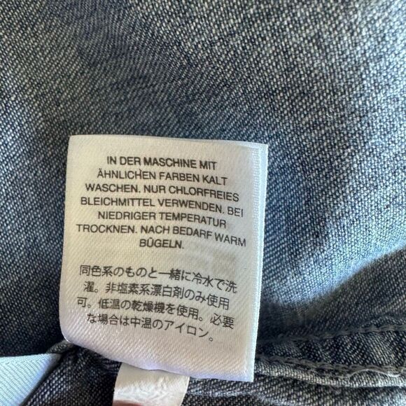 J Crew Jeans Chambray Button Up Shirt Pearl Snap Buttons Long Sleeve Sz6/S #2509 - Picture 11 of 13